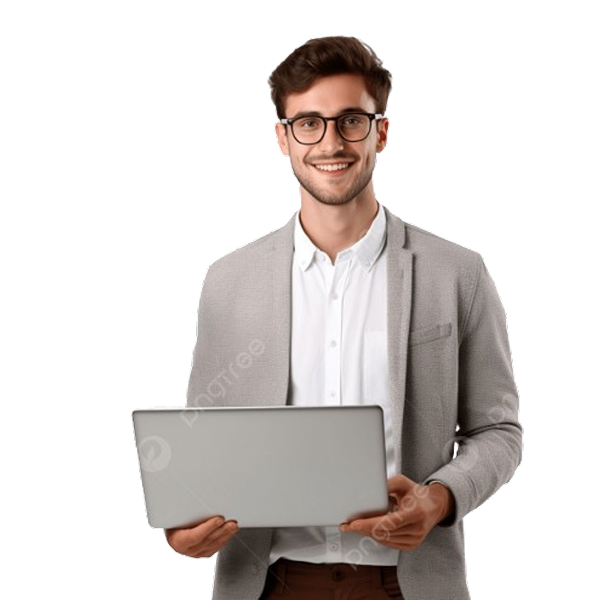 Developer with laptop